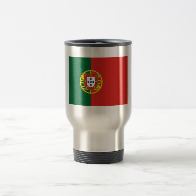 Portuguese flag travel mug (Center)