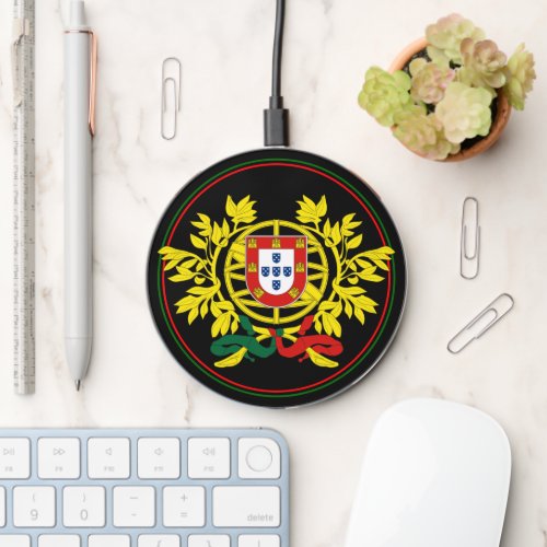 Portuguese Flag Wireless charger Portugal Emblem