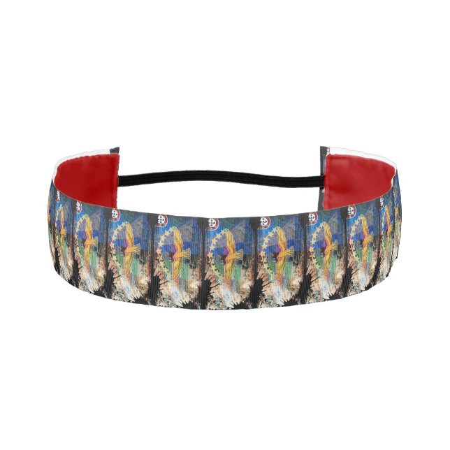 Portuguese folk art athletic headband (Front)