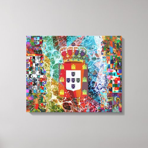 Portuguese folk art canvas print