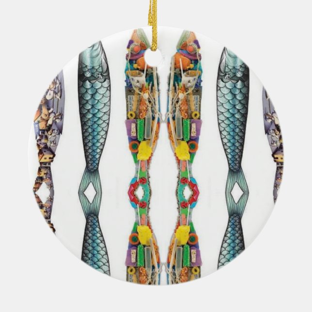 Portuguese folk art ceramic ornament (Back)