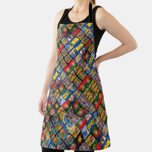 Portuguese folk art design apron