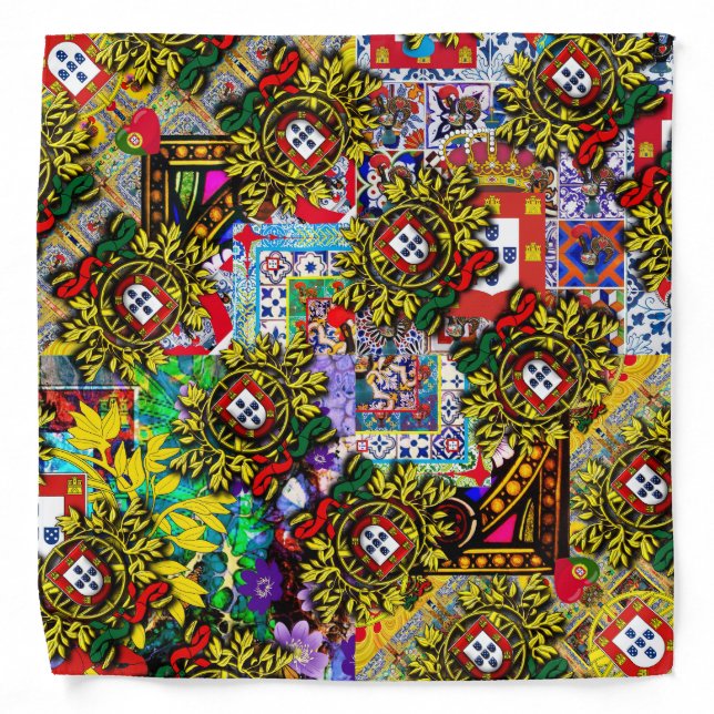 Portuguese folk art design bandana (Front)