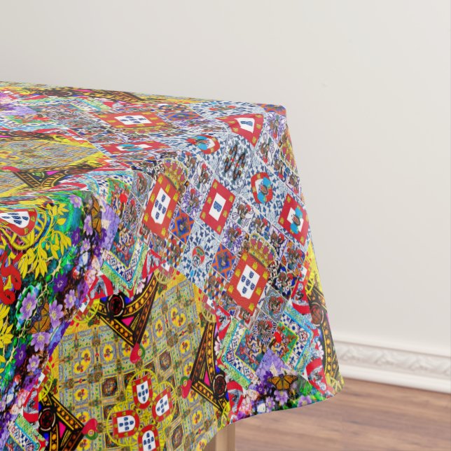 Portuguese folk art design tablecloth (In Situ)