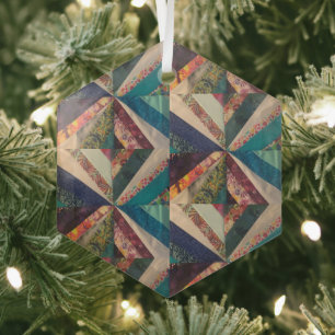 Portuguese folk art glass ornament