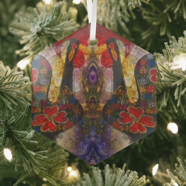 Portuguese folk art glass ornament (Insitu)