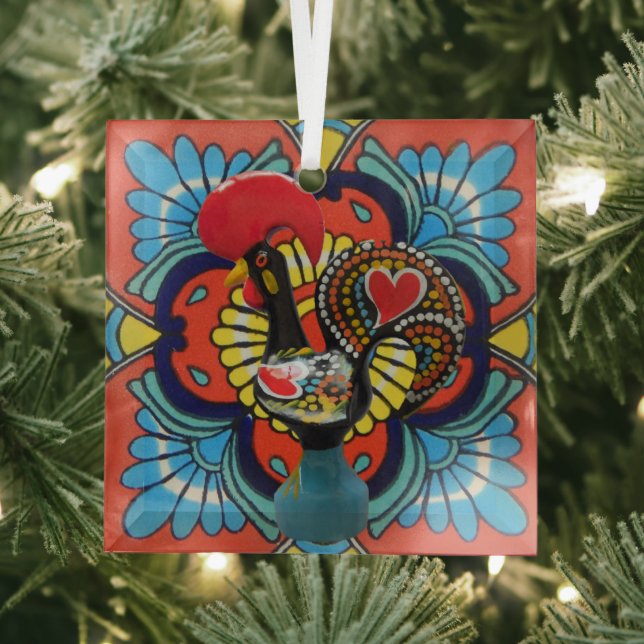 Portuguese folk art glass ornament (Insitu)