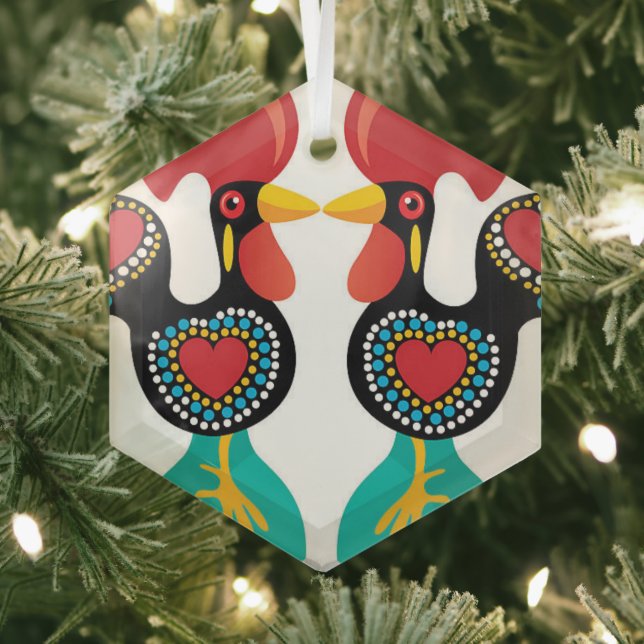 Portuguese folk art glass ornament (Insitu)