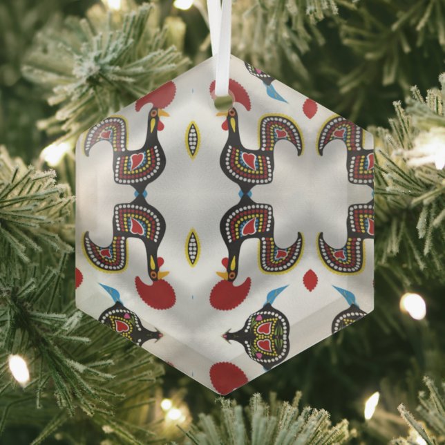 Portuguese folk art glass ornament (Insitu)