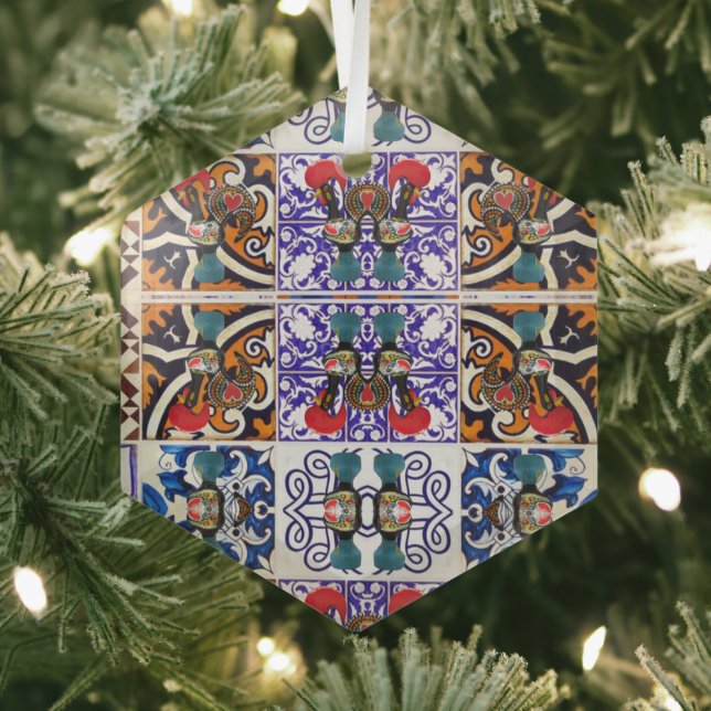 Portuguese folk art glass ornament (Insitu)