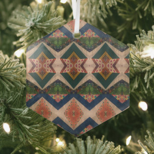 Portuguese folk art glass ornament