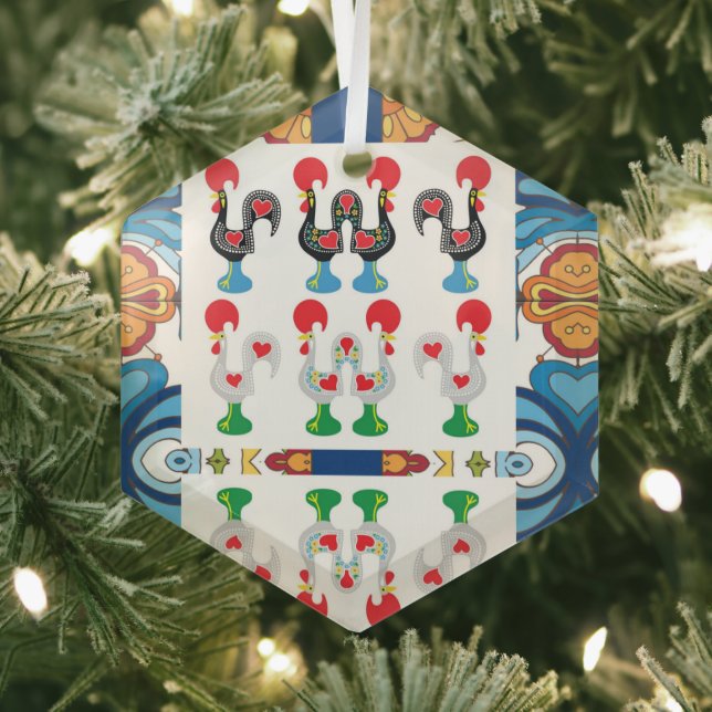 Portuguese folk art glass ornament (Insitu)