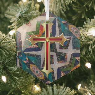 Portuguese folk art glass ornament