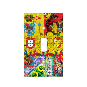 Portuguese folk art light switch cover