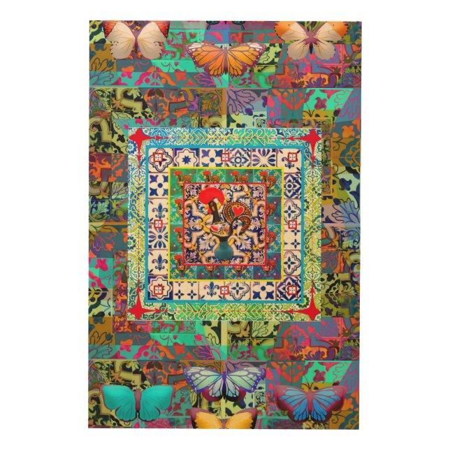 Portuguese folk art Wood Wall Art (Front)
