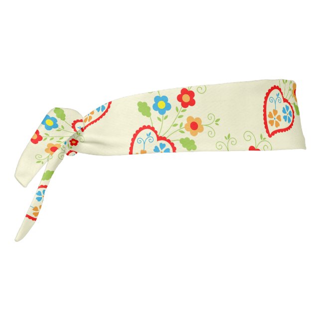 Portuguese folk heart pattern tie headband (Rotate 270)
