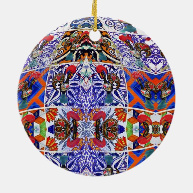 Portuguese folk music ceramic ornament (Back)