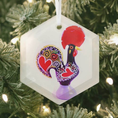 Portuguese folk music glass ornament