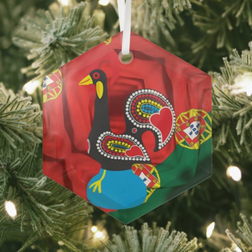 Portuguese folk music glass ornament