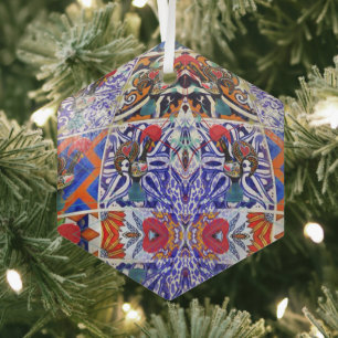 Portuguese folk music glass ornament