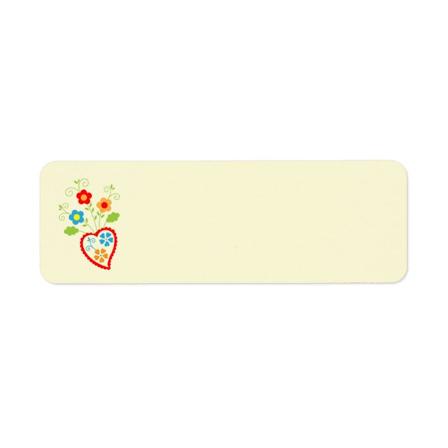 Portuguese folk romantic heart label (Front)