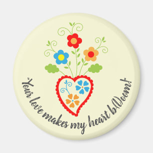 Portuguese folk romantic heart   magnet