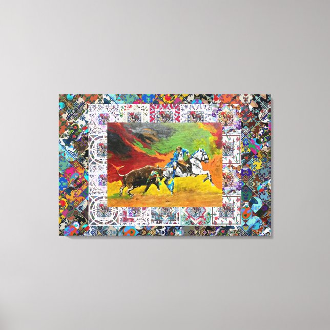 Portuguese forcado canvas print (Front)