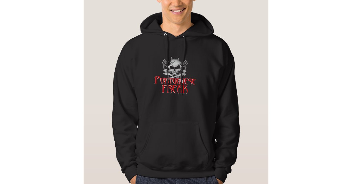 Portuguese Freak Black Oddie Hoodie | Zazzle