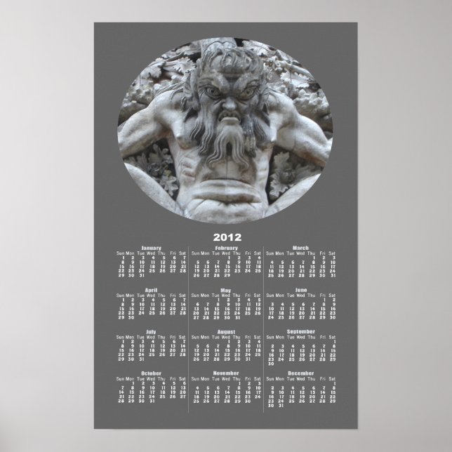 Portuguese Gargoyle calendar ~ print (Front)