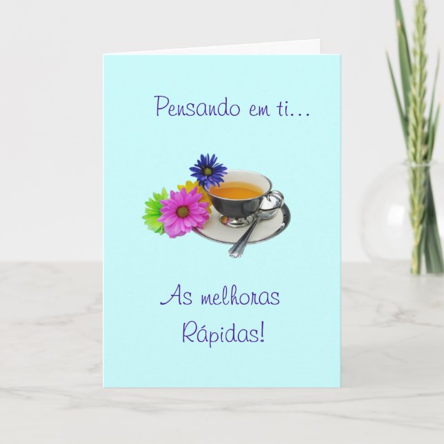 Portuguese: Get well - The best! Card (Front)