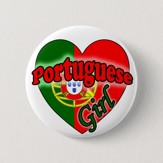 Portuguese Girl Button (Front)
