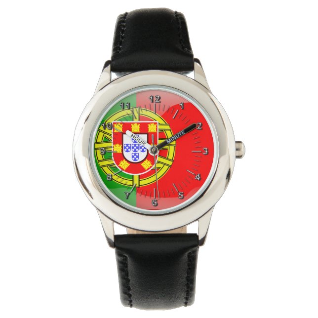 Portuguese glossy flag watch (Front)