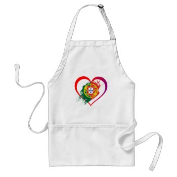 Portuguese Heart Adult Apron by Pir1900 at Zazzle