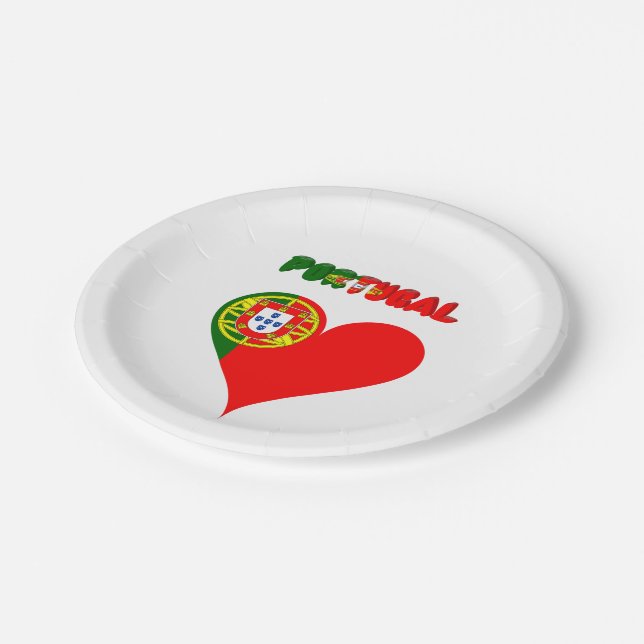 Portuguese heart paper plates (Angled)
