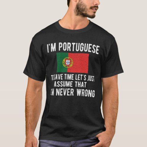 Portuguese Heritage Portugal Roots Portuguese Flag T_Shirt
