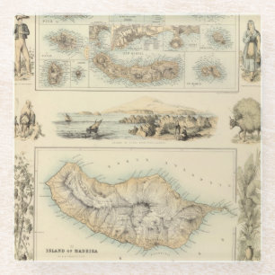 Portuguese Islands in the Atlantic Ocean Glass Coaster