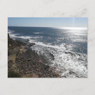 Portuguese Lisbon Beach Vacation Souvenir Photo Holiday Postcard