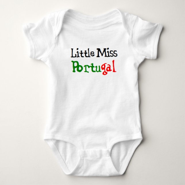 portuguese little miss baby bodysuit (Front)