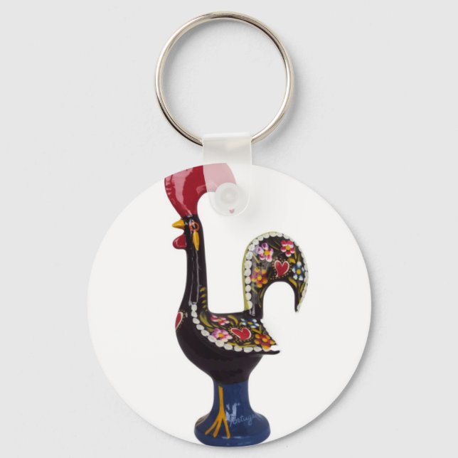 Portuguese Lucky Rooster Keychain (Front)