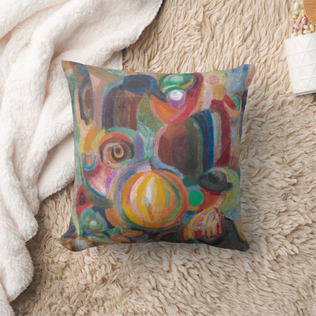 Portuguese Market | Sonia Delaunay-Terk | Throw Pillow (Blanket)