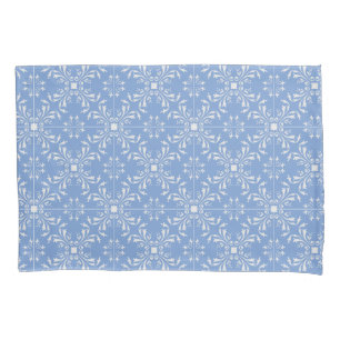 Portuguese Mediterranean pattern cute retro blue Pillow Case