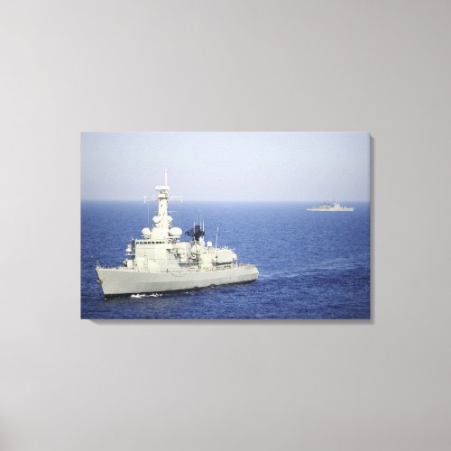 Portuguese navy frigate NRP Bartolomeu Dias Canvas Print