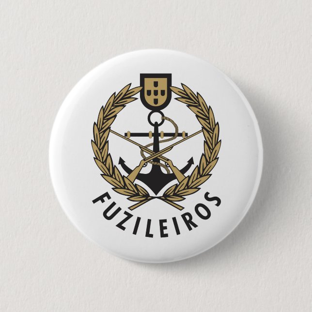 Portuguese Navy Marines "Fuzileiros" Pinback Button (Front)