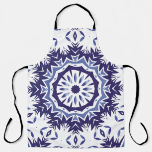 Portuguese ornamental azulejo ceramic. Minimal des Apron