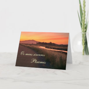 Portuguese: Pesames and landscape by sun Card