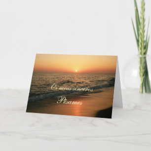 Portuguese: Pesames by sun in Portugal Card