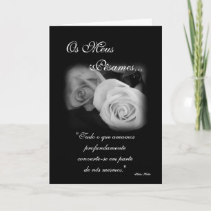 Portuguese: Pesames in black and white Card