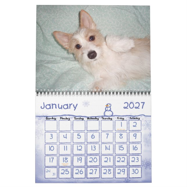 Portuguese Podengo Pequeno calendar (Jan 2027)