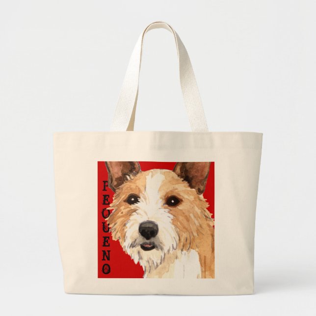 Portuguese Podengo Pequeno Large Tote Bag (Front)