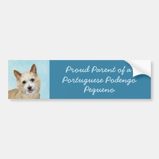 Portuguese Podengo Pequeno Painting - Original Art Bumper Sticker (Front)